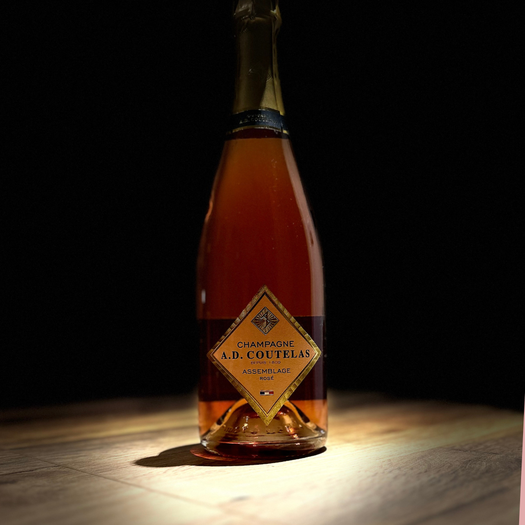 coutelas rose champagne bottle